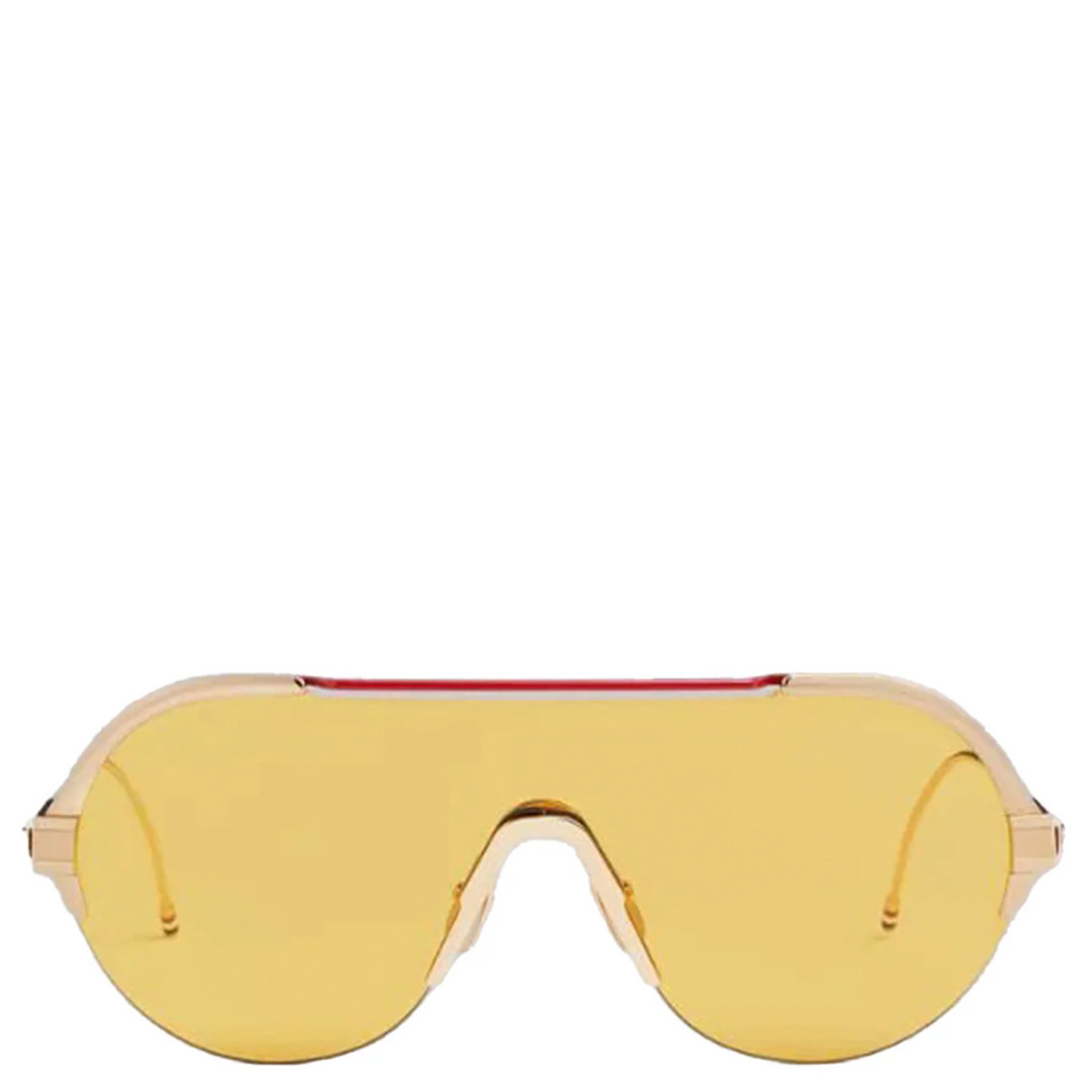 White Gold Red With Amber Eyewear - 1