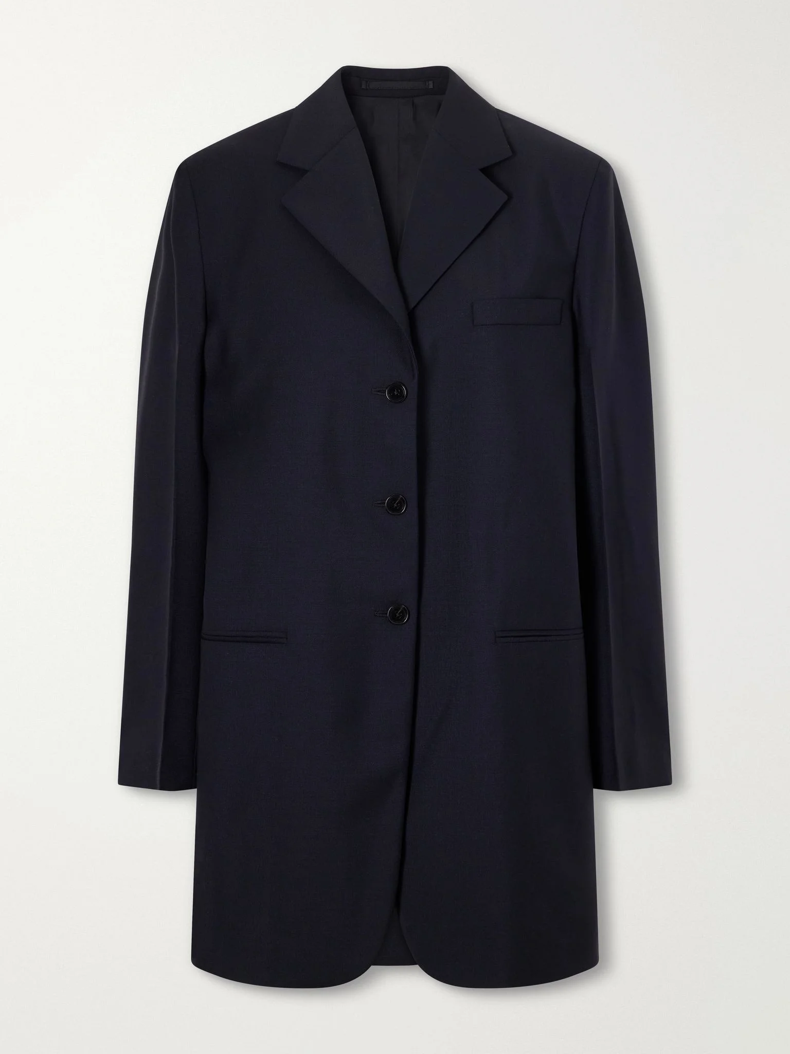 Wool and mohair-blend blazer Navy - 1
