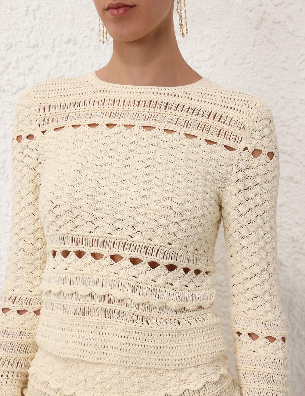 WAVERLY CROCHET CREW NECK TOP - 5