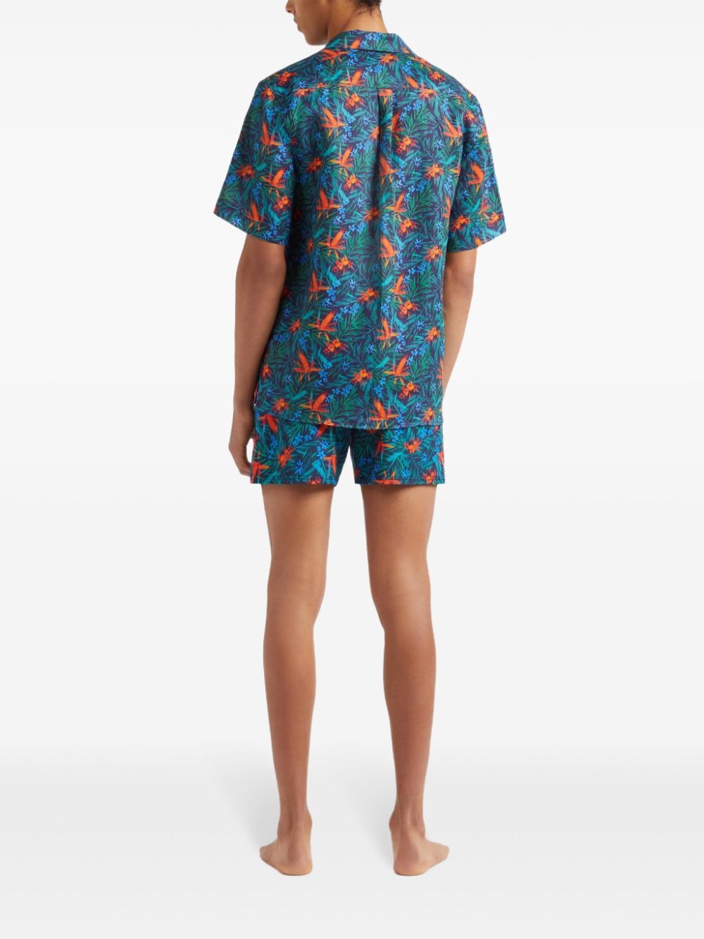floral-print linen shirt - 2