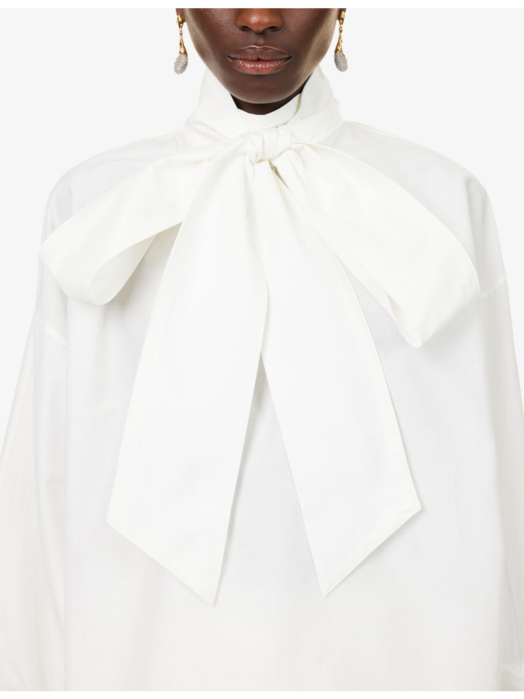 Hypnotic Pussybow Cotton And Silk Top - 5