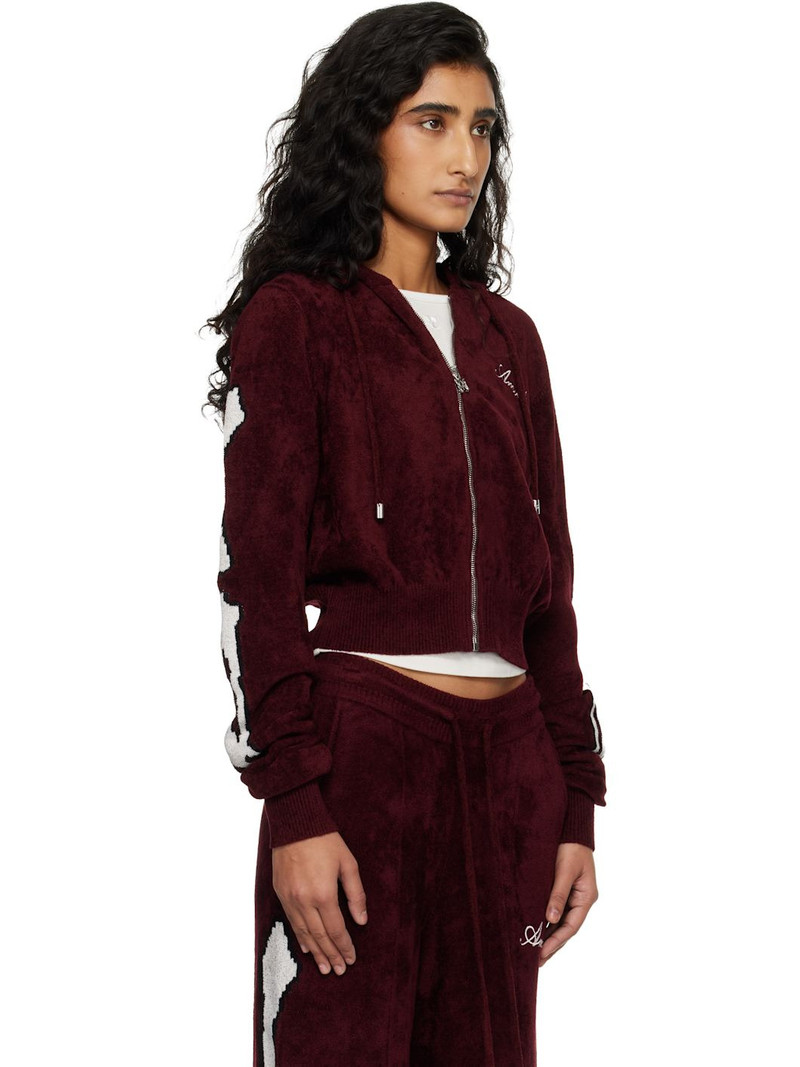 Burgundy Bones Track Jacket 2