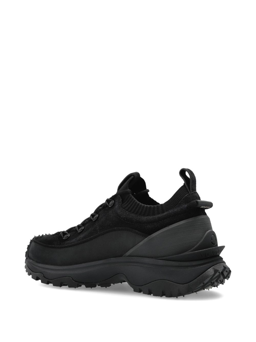 knitted-panel lace-up trainers - 5