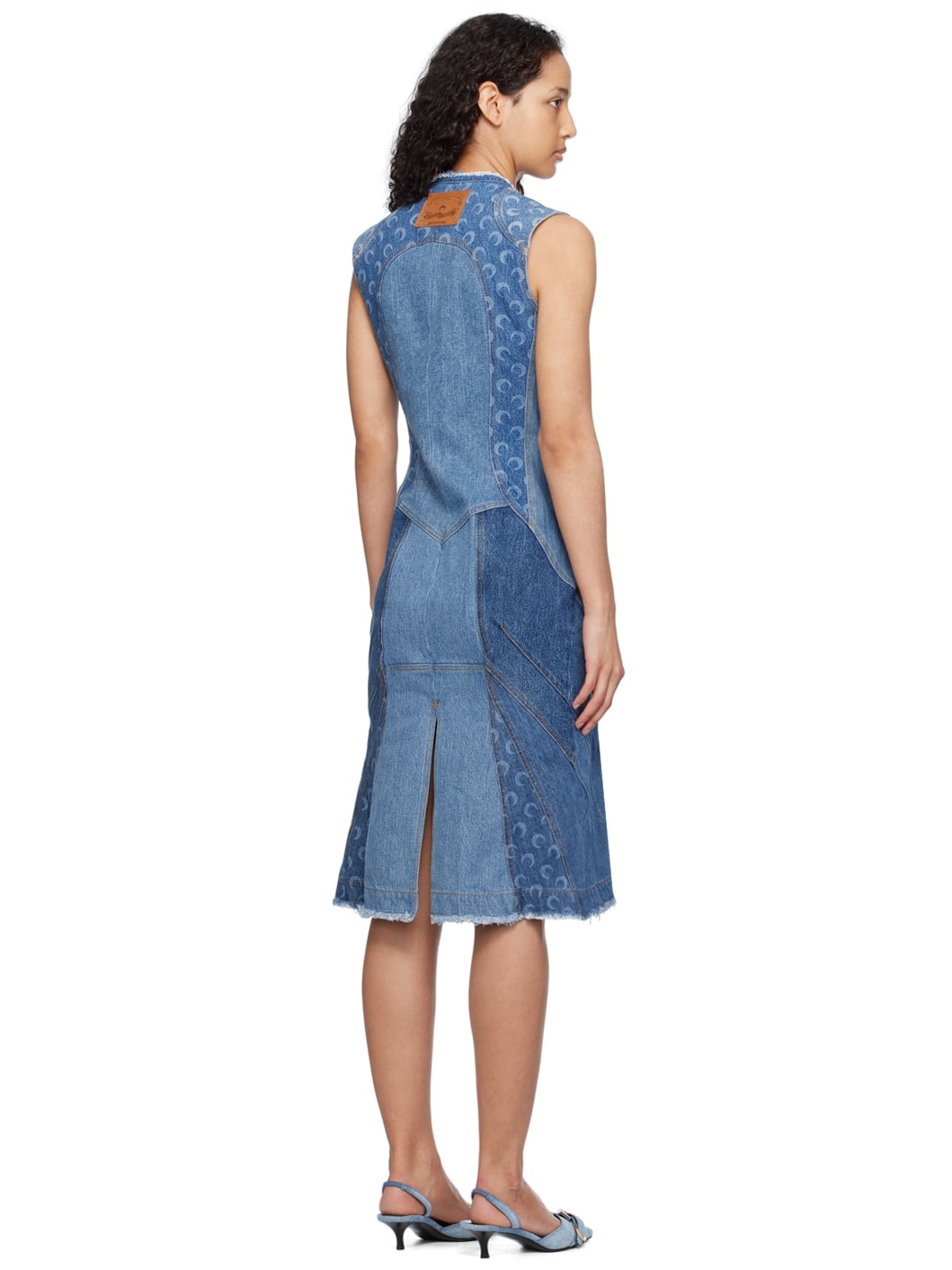Blue Regenerated Denim Midi Dress - 3