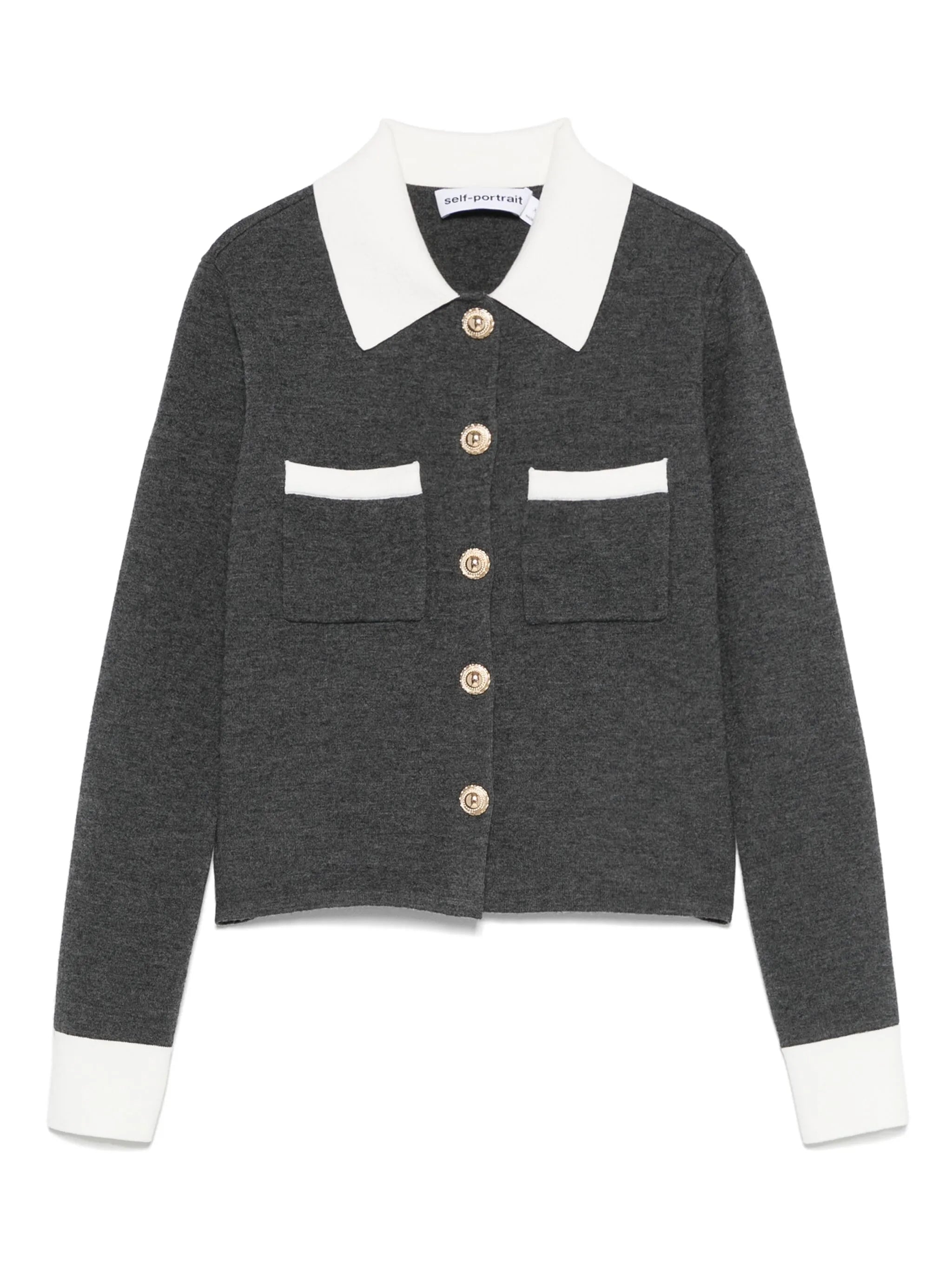 Self Portrait Cashmere-blend Cardigan - 1