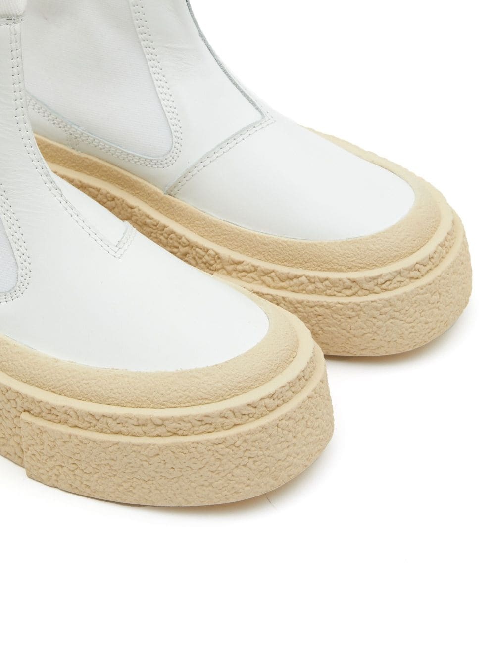 logo-patch leather ankle boots - 5