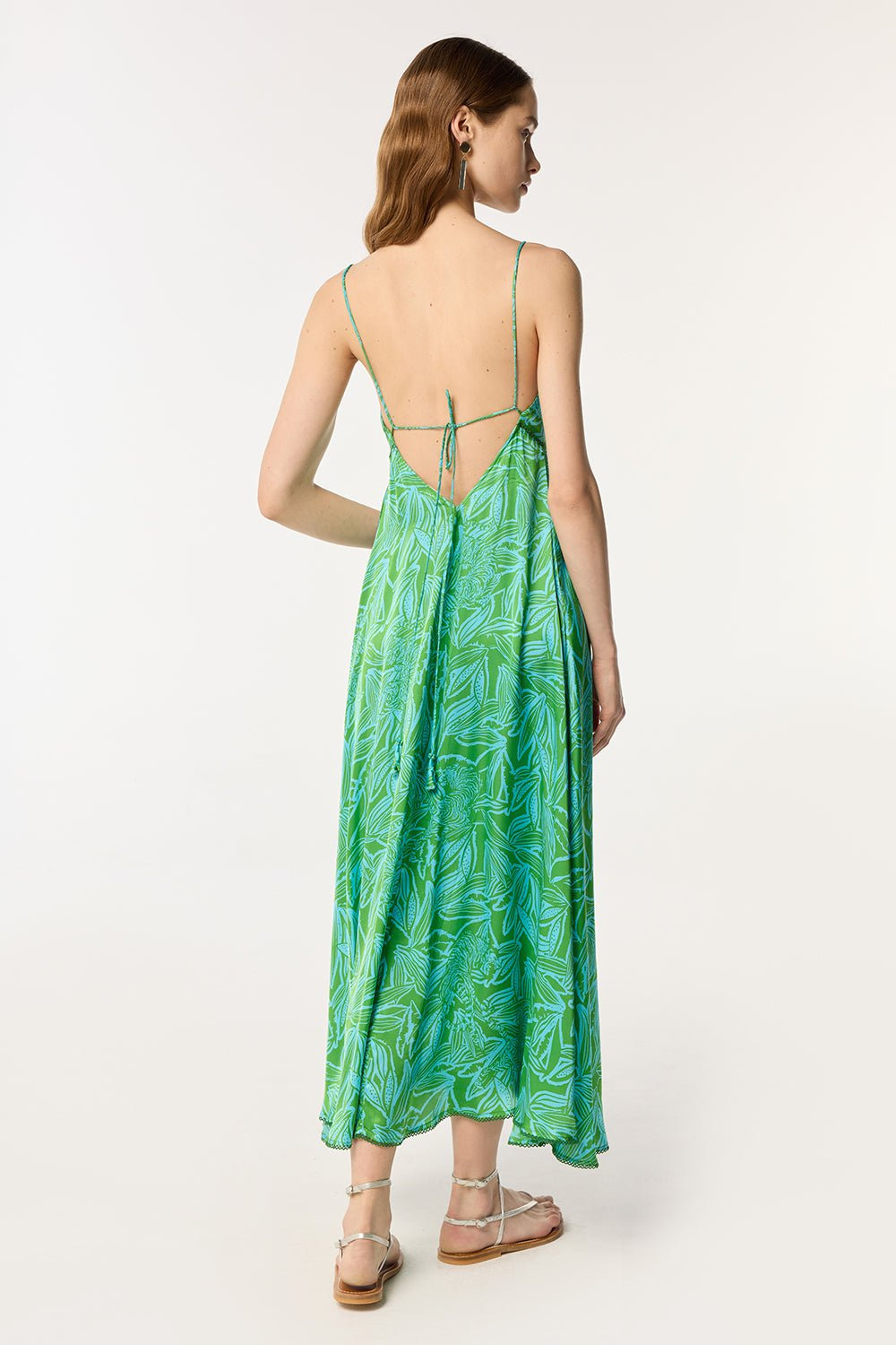Long Dress Denise - Turquoise Pop Tiger - 3