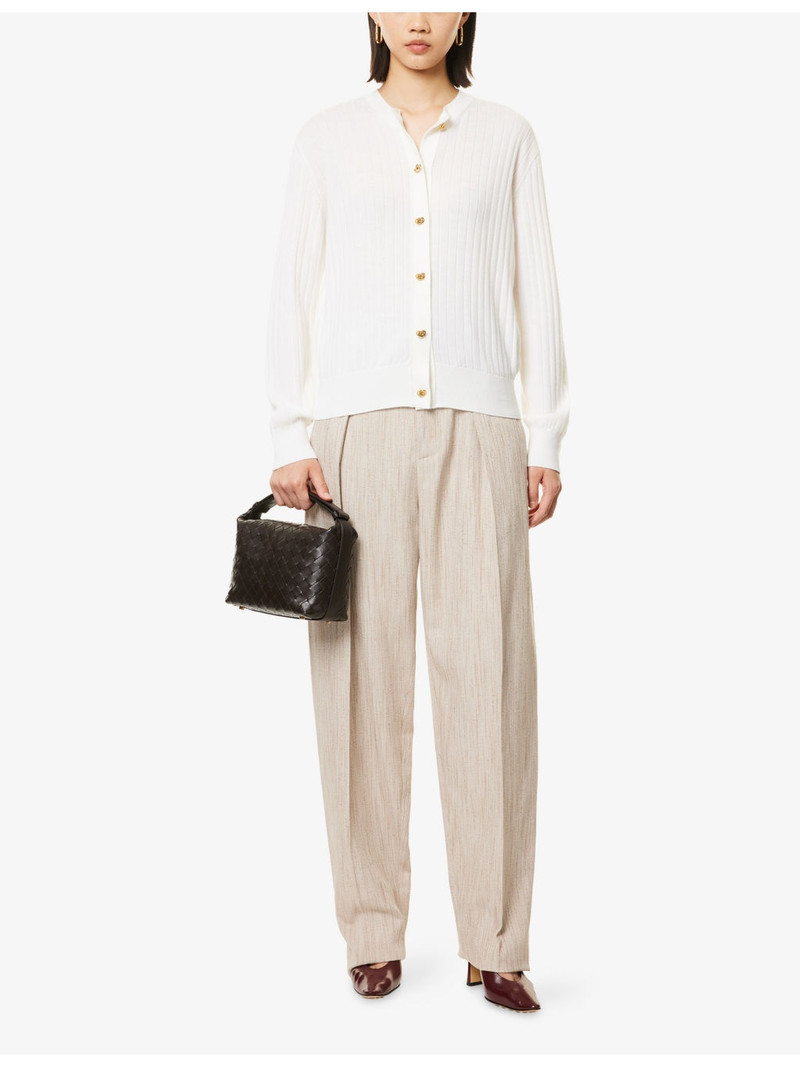 Bottega Veneta Rib Knot-Button Wool Knitted Cardigan outlook