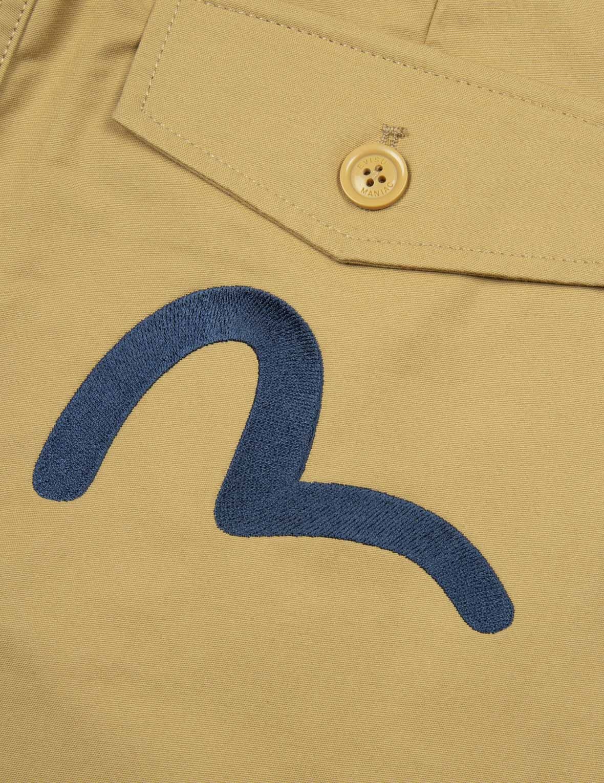 SEAGULL EMBROIDERY AND FLAG WOVEN LABELS RELAX FIT CHINO PANTS - 8