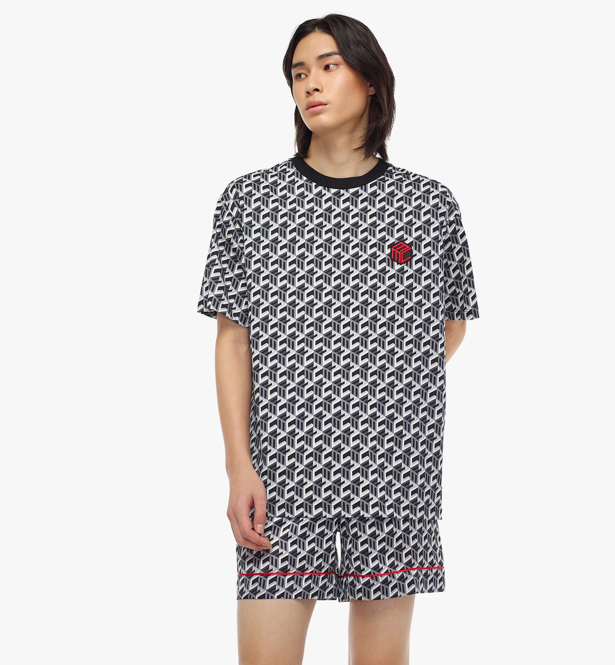 Men’s Cubic Monogram Print T-Shirt in Organic Cotton - 5