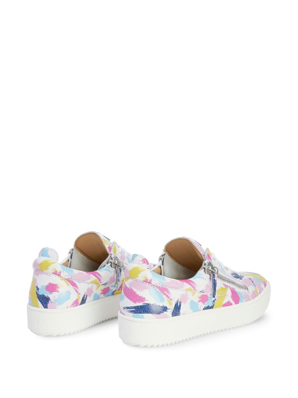 Gail brushstrokes-print low-top sneakers - 3