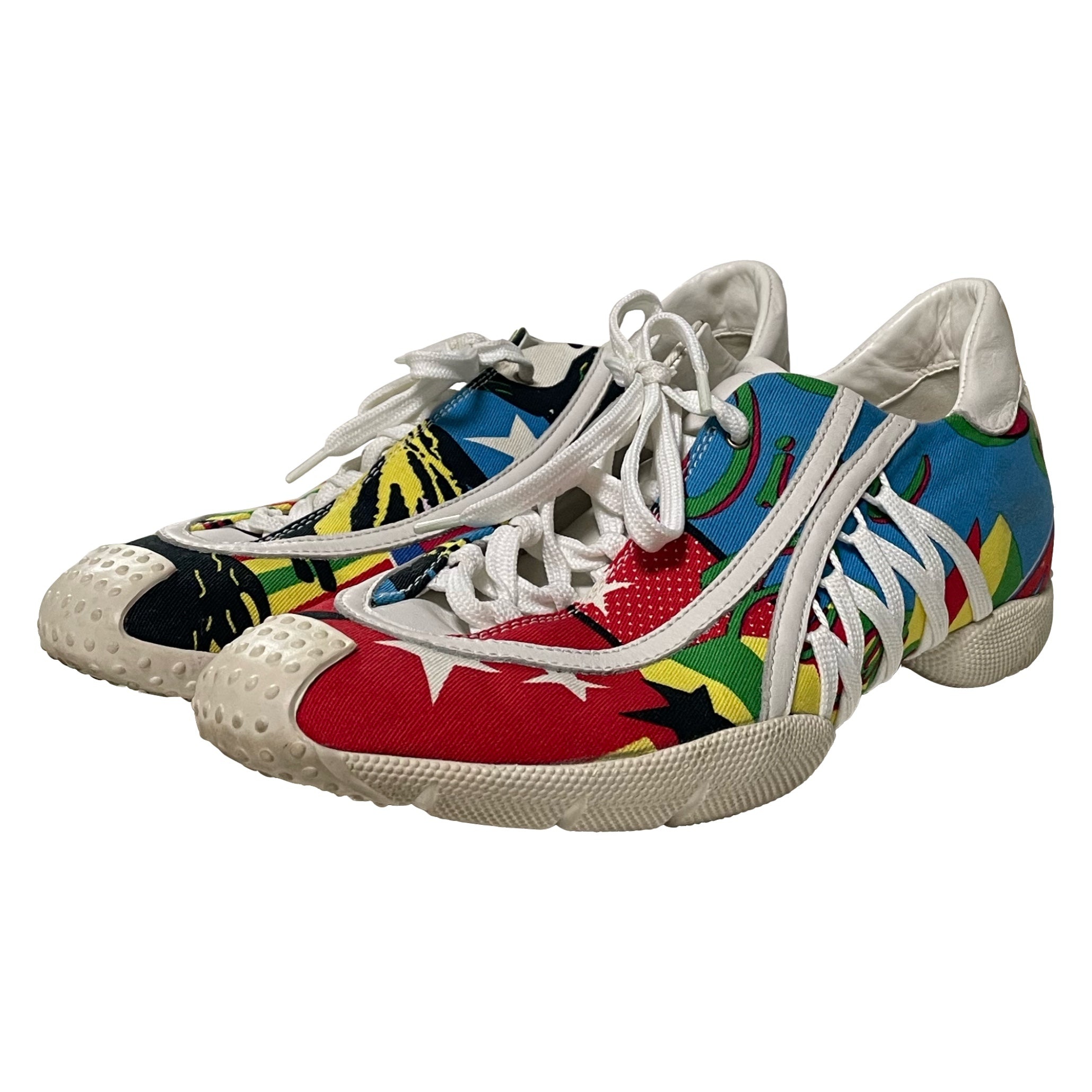 CHRISTIAN DIOR Fall Winter 2003 Rasta Mania Laced Up Sneakers - 1