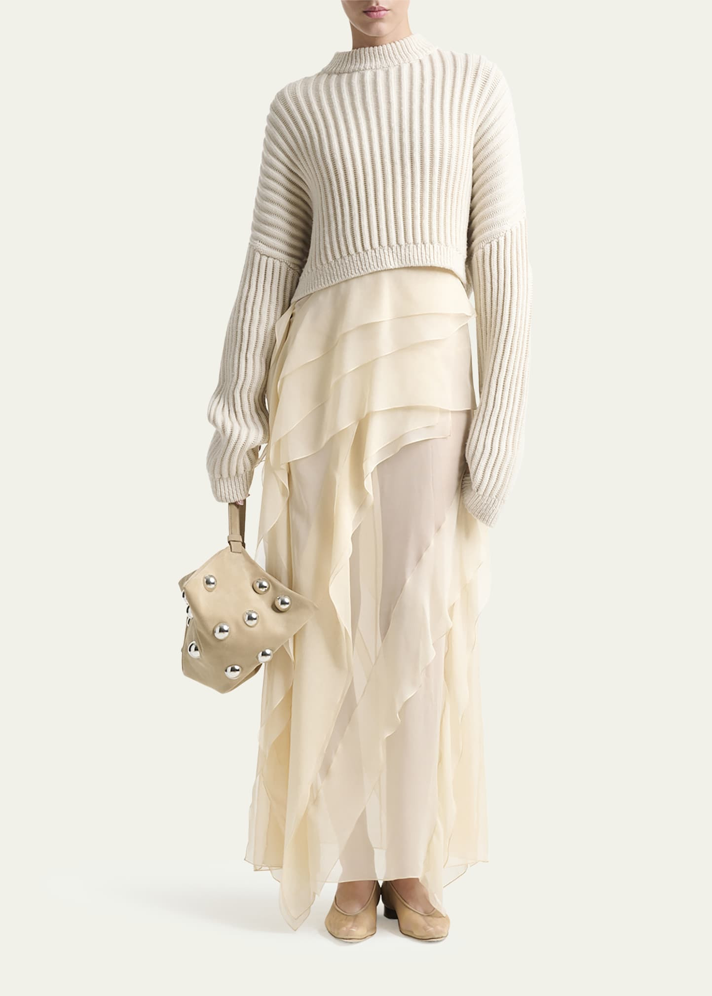 Bitsy Rib Crop Sweater - 2