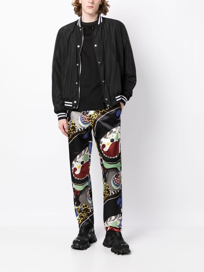 Moschino abstract-print straight-leg trousers outlook