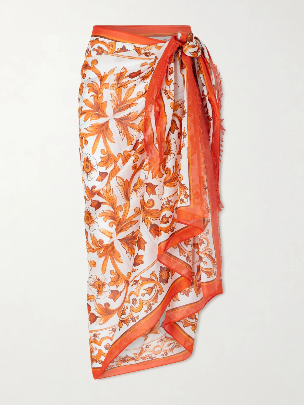 Maiolica Printed Cotton Pareo - 1
