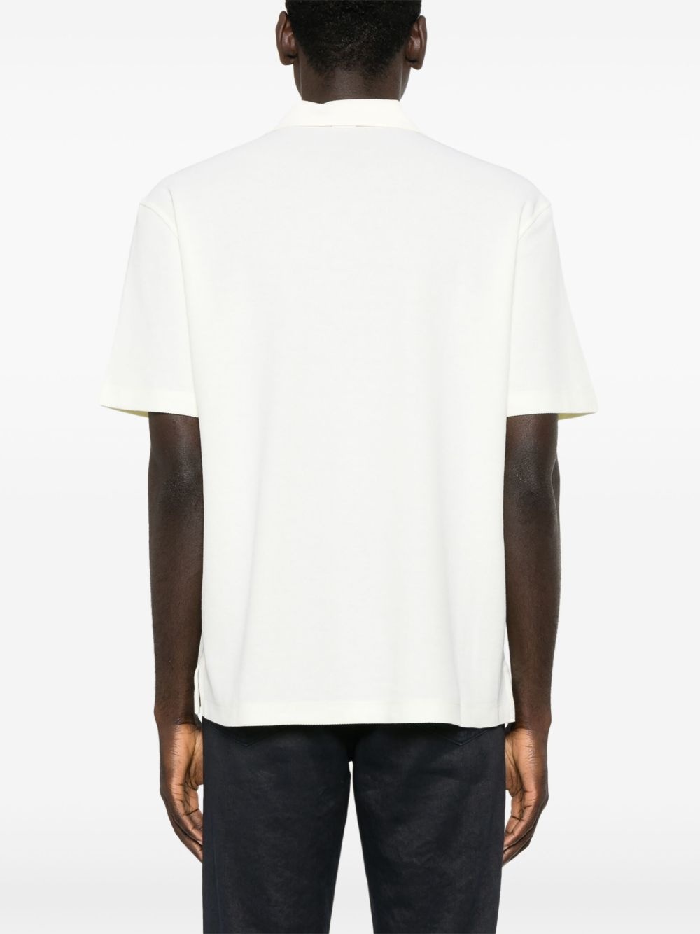 textured polo shirt - 3