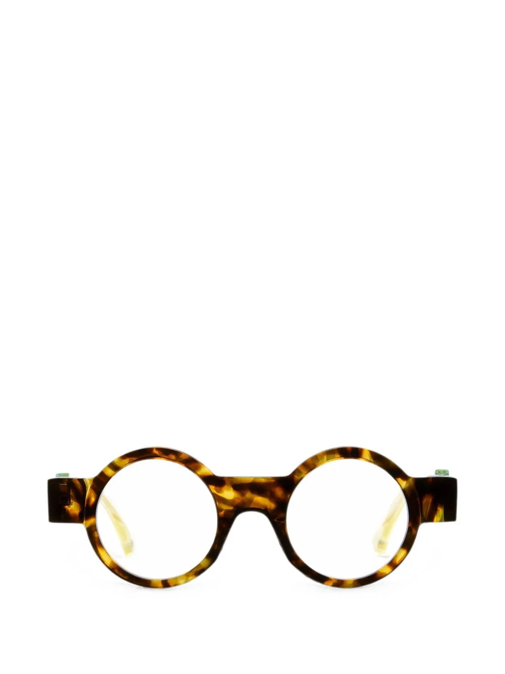 tortoiseshell-effect round-frame glasses - 1