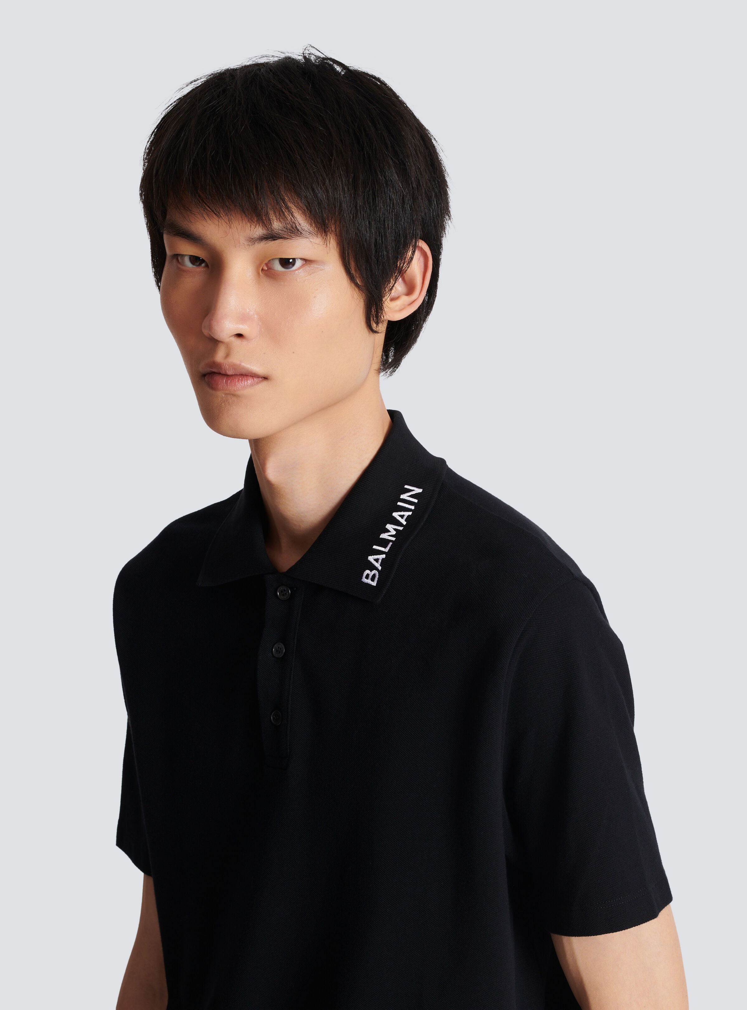 Balmain embroidered polo shirt - 7