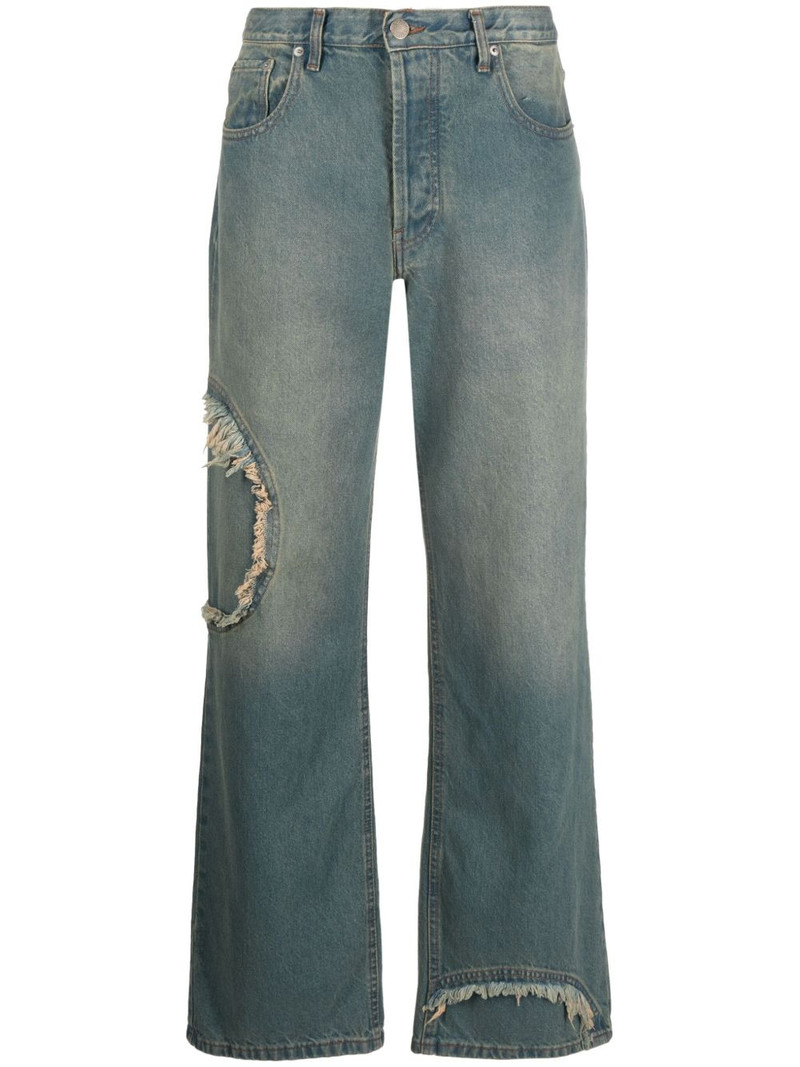 logo-patch wide-leg jeans 1