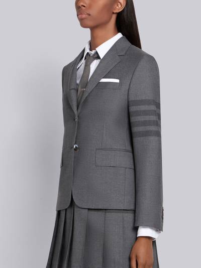 Thom Browne Medium Grey School Uniform Step Twill 4-bar Tailored Classic Blazer outlook