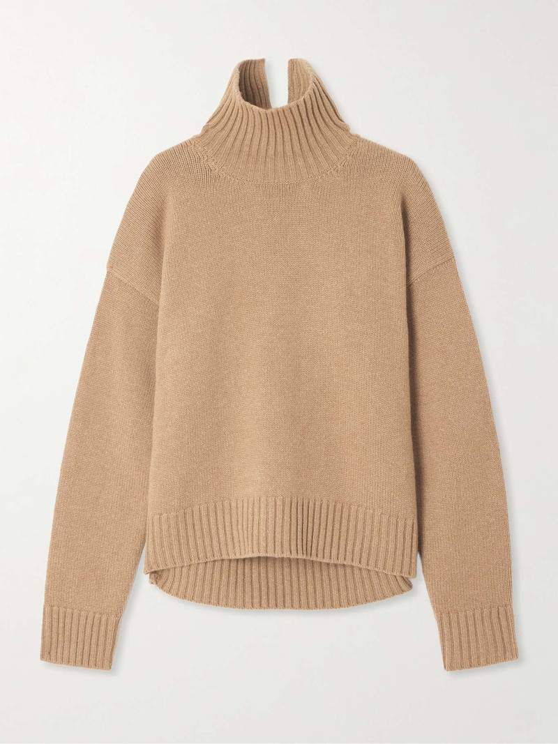 Cashmere-blend turtleneck sweater Camel 1