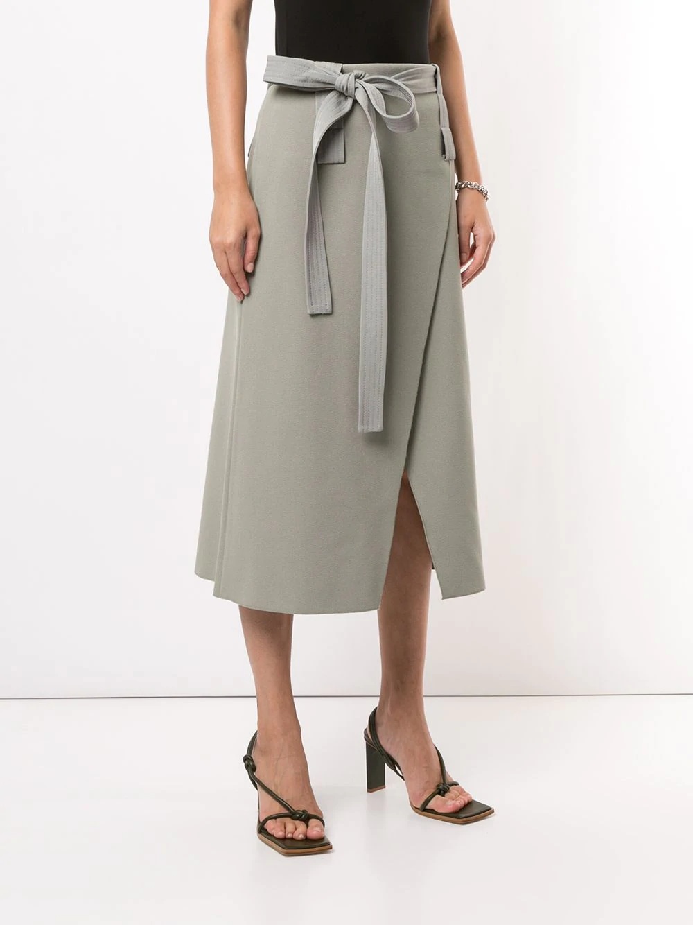 belted wrap midi skirt - 3