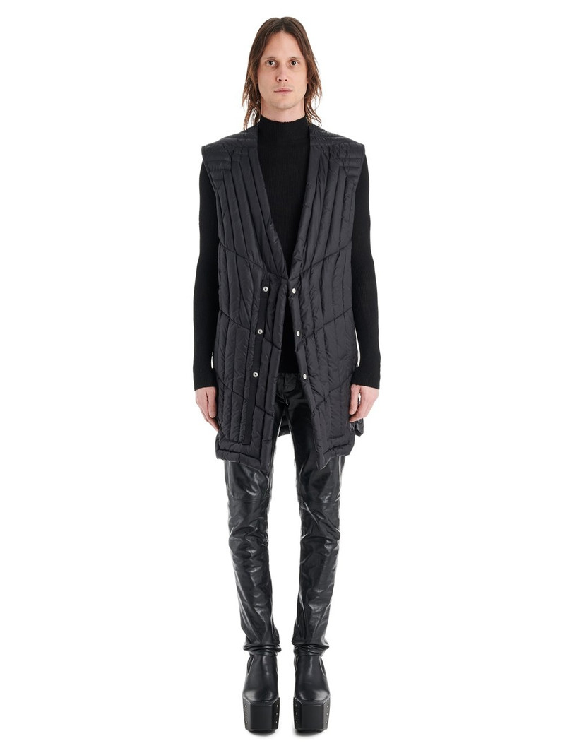 Black Quilted Liner Vest 8