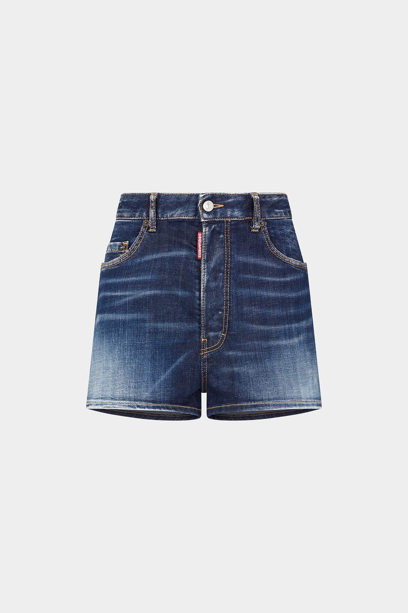 MEDIUM SUPER STAR WASH DENIM SHORTS - 1