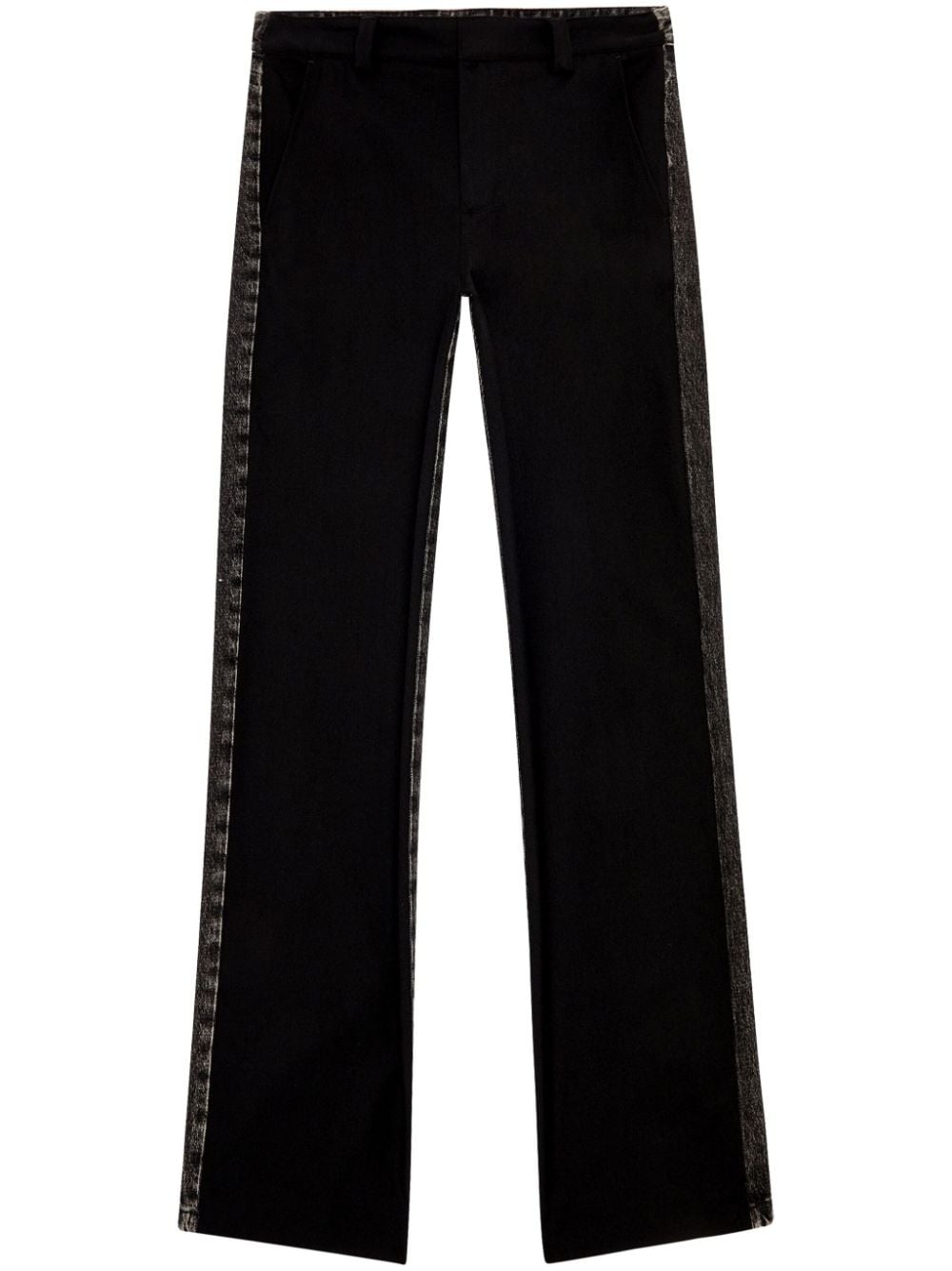 P-Wire denim panelled trousers - 1