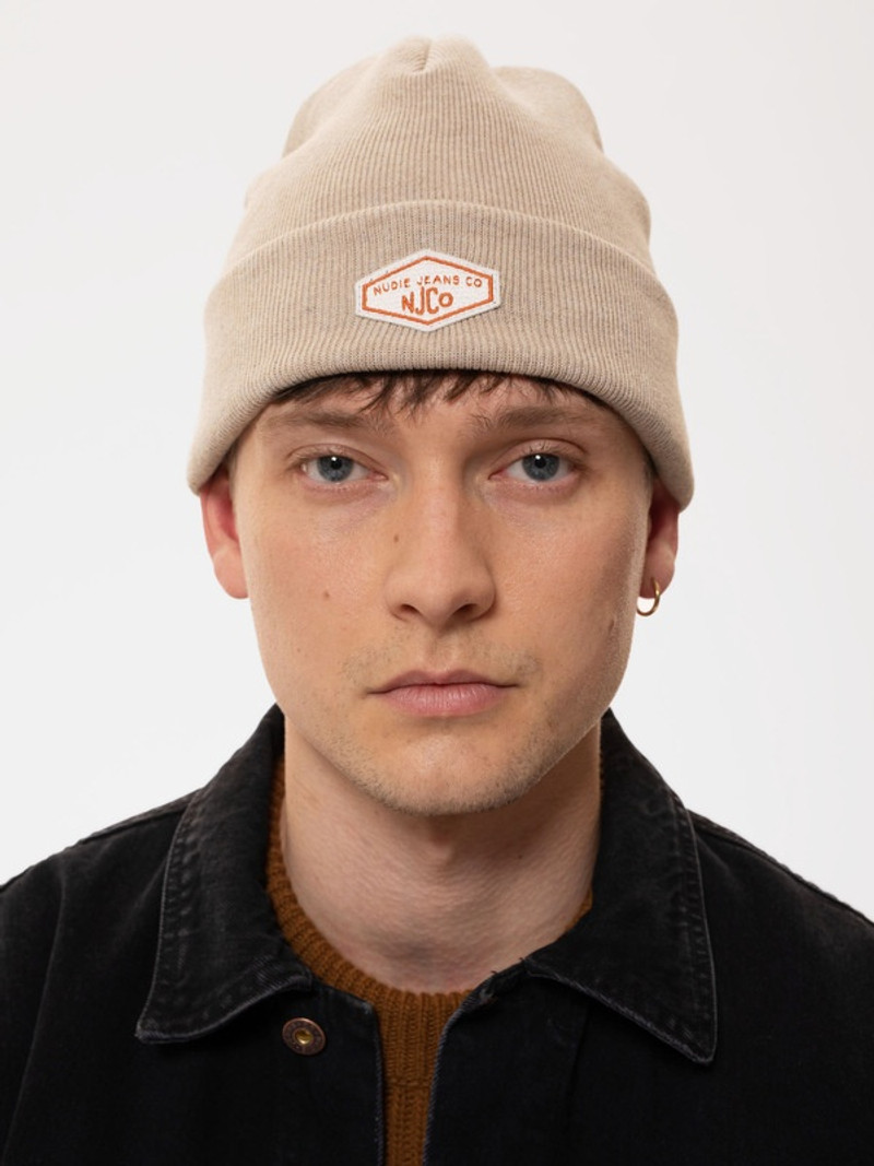 Nudie Jeans Falksson Beanie NJCO Beige outlook