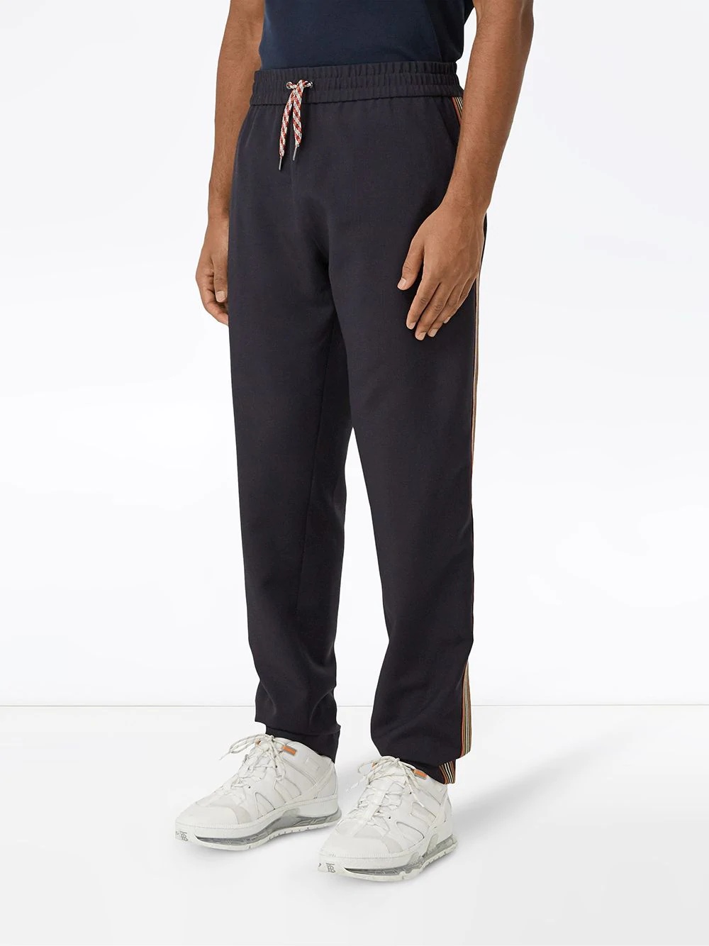 stripe trim track pants - 3