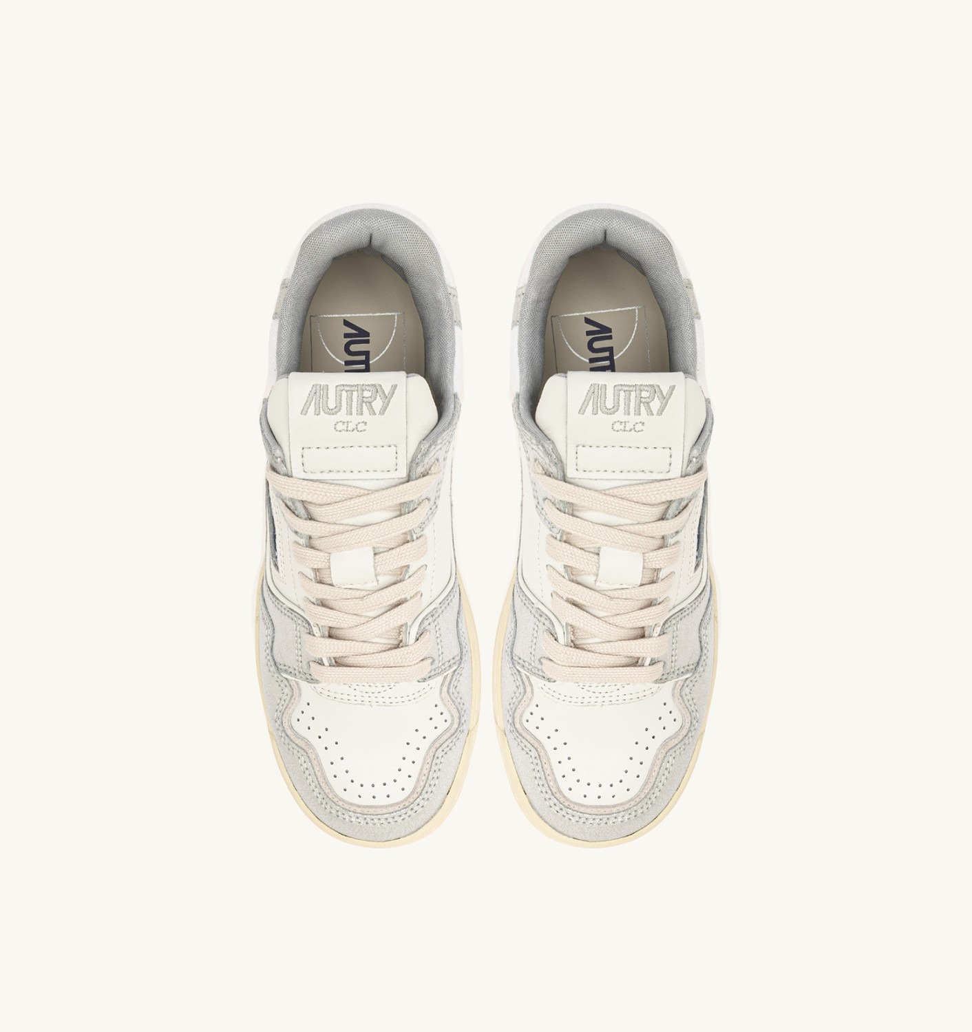 CLC LOW SNEAKERS IN SILVER-TONE LEATHER - 5