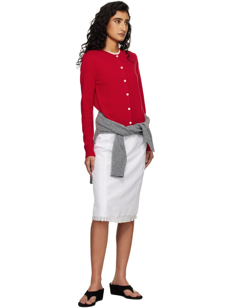 Dunst Red Essential Crewneck Knit Cardigan outlook