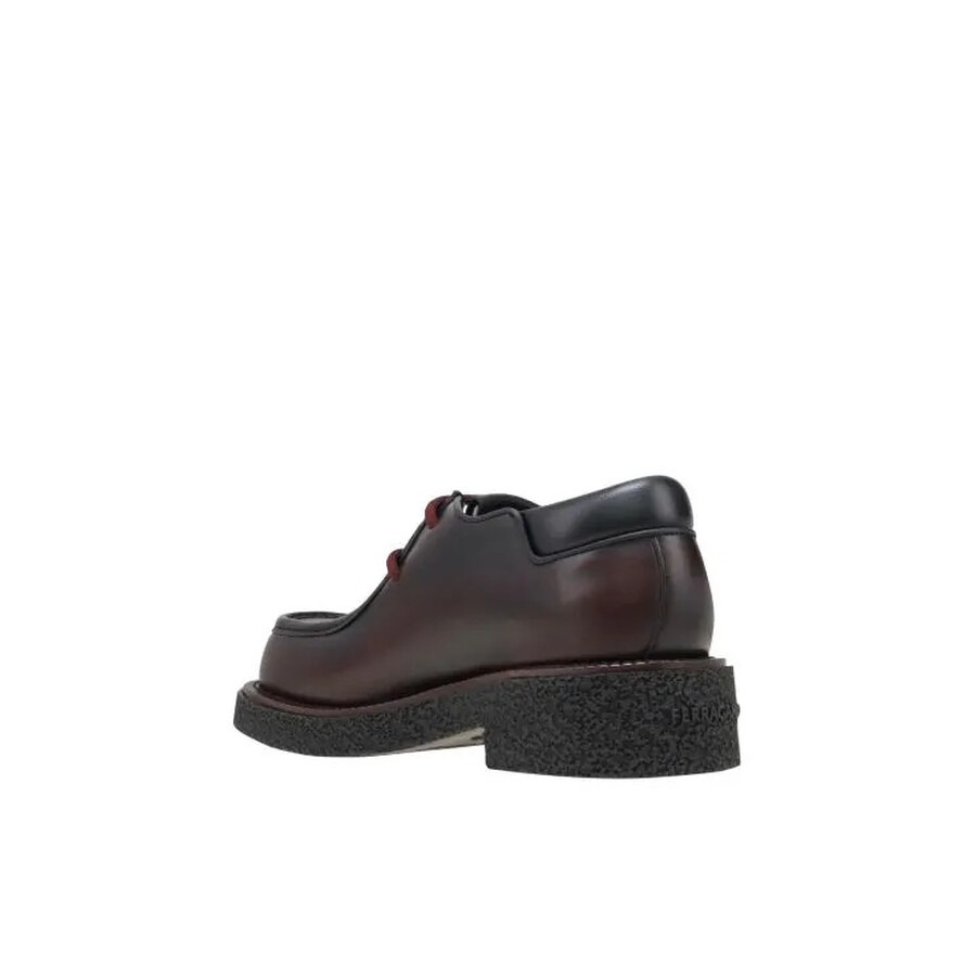 Ferragamo Brown Lace-Up Derbys - 3