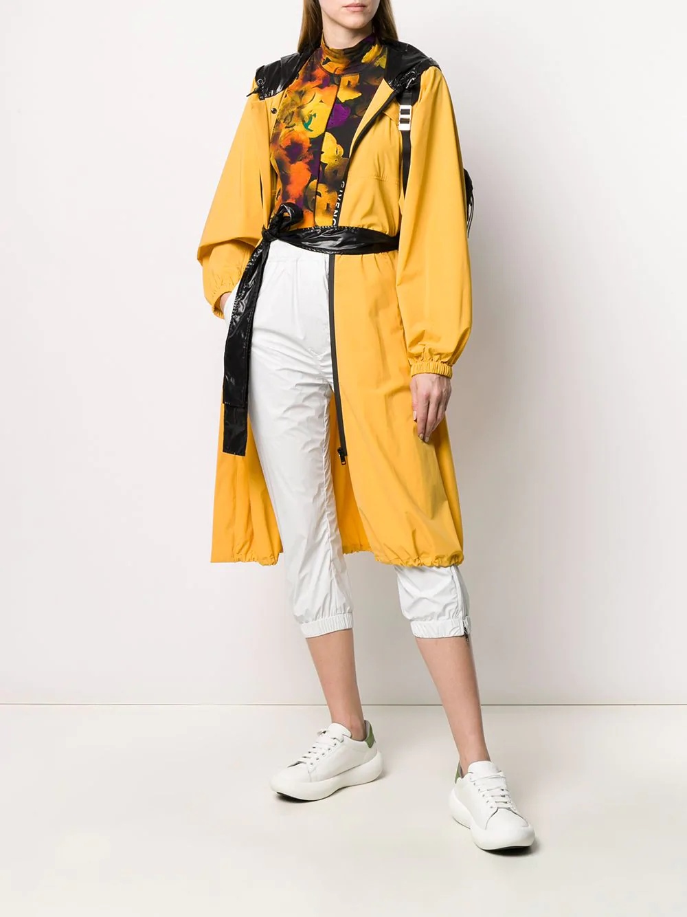 hooded belted raincoat - 2