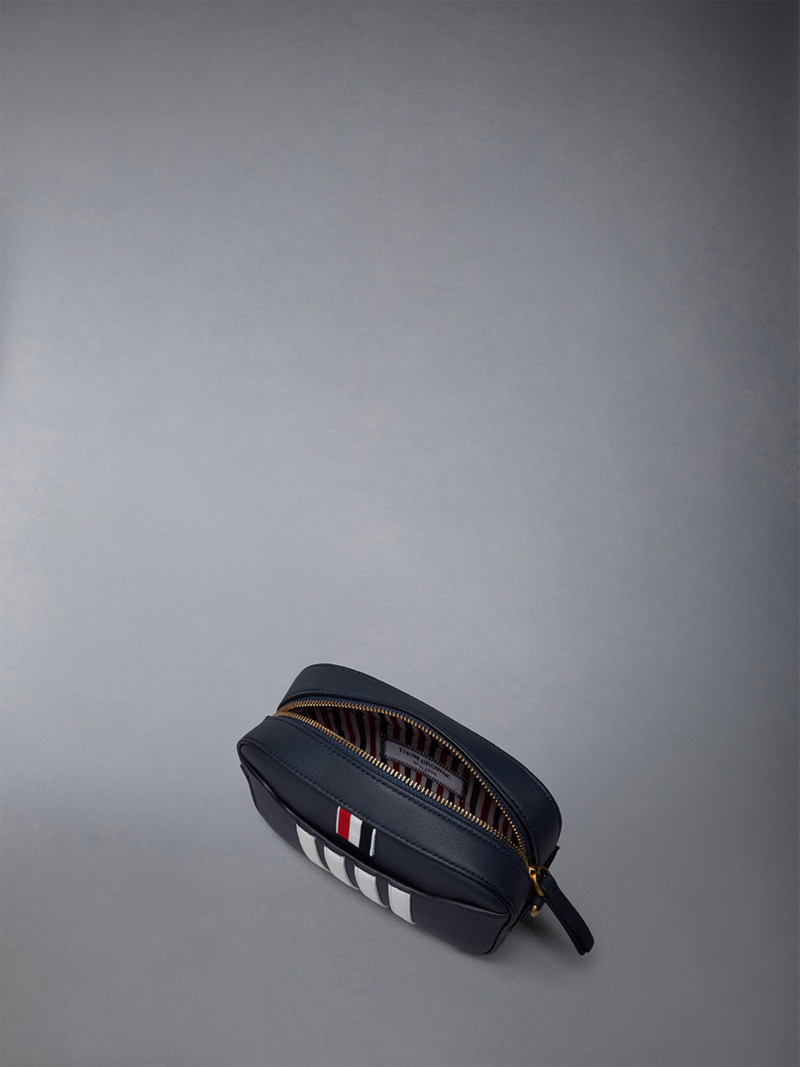 Horizontal Camera Bag W/ 4 Bar Stripes in Smooth Calf 4