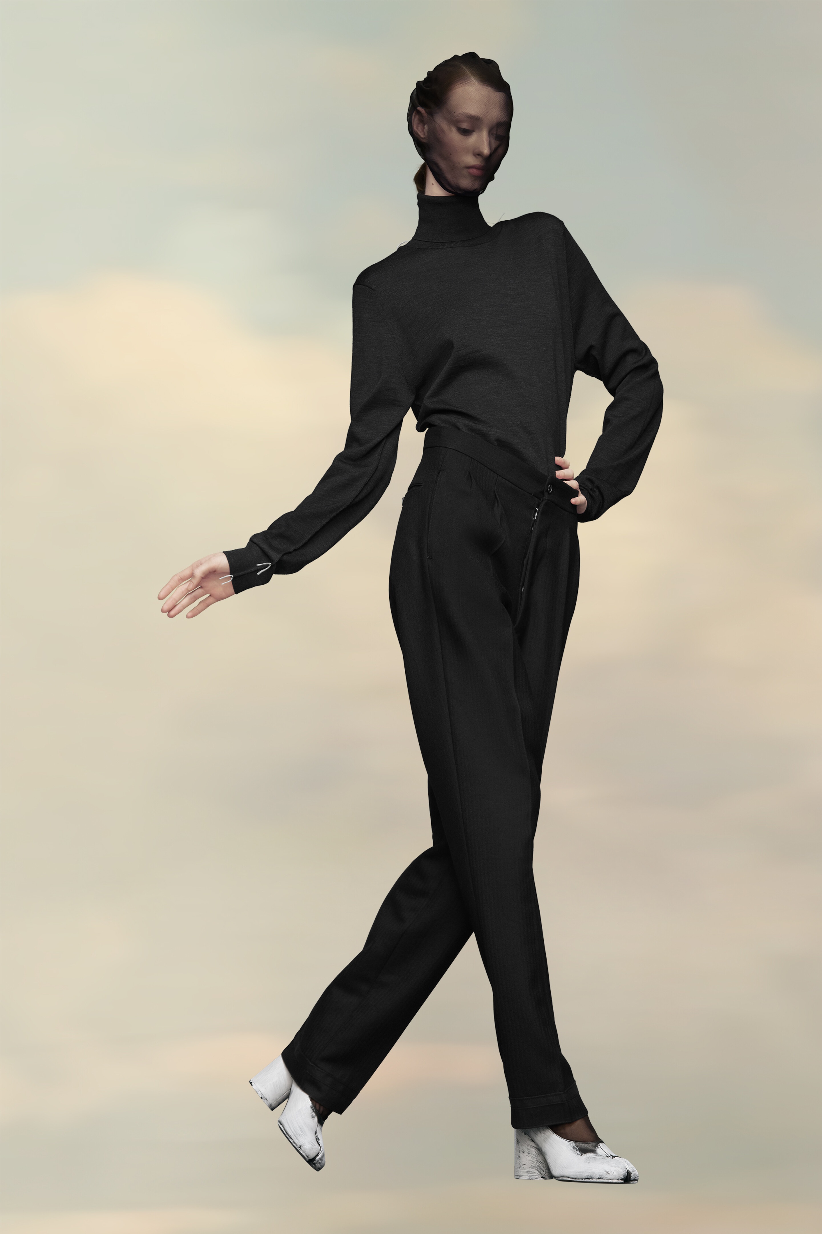 Merino Wool High-neck Sweater - 4