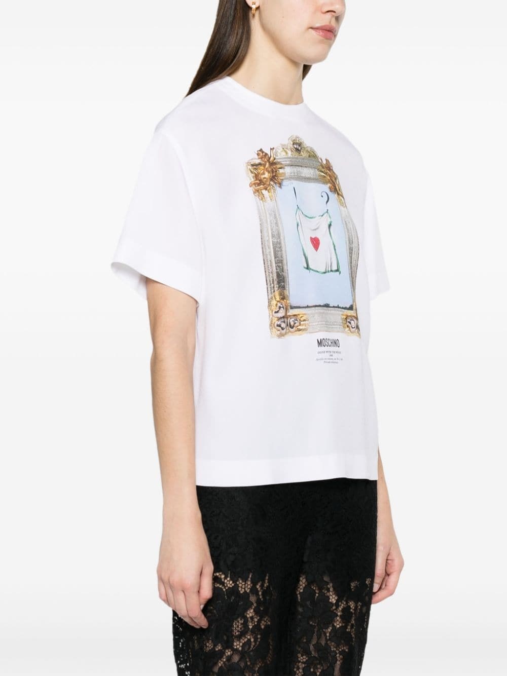 painting-print crepe blouse - 3