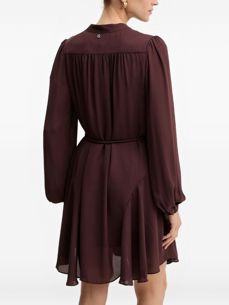 V-neck flounced mini dress 3