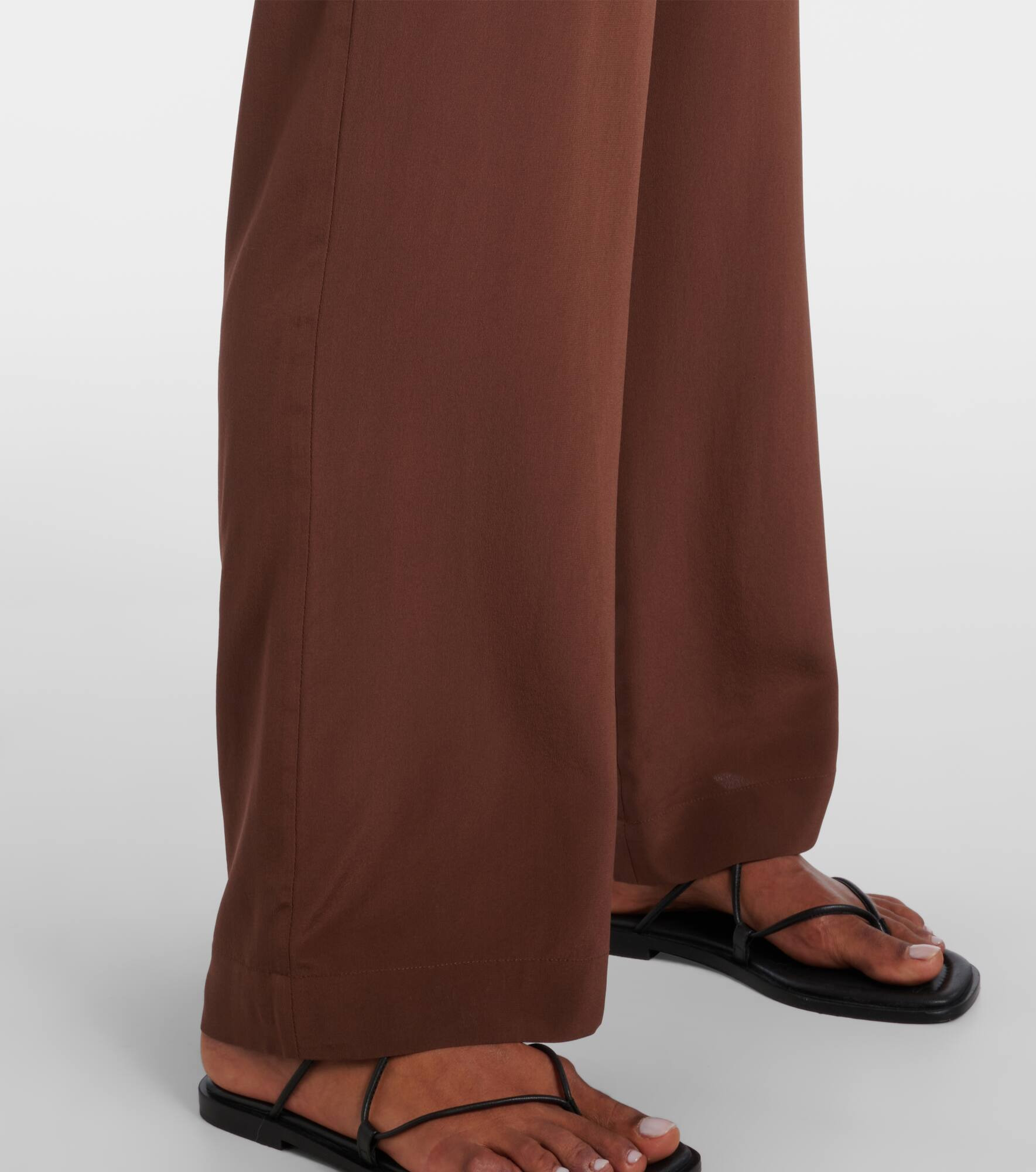 Aurelia silk crêpe wide-leg pants - 5