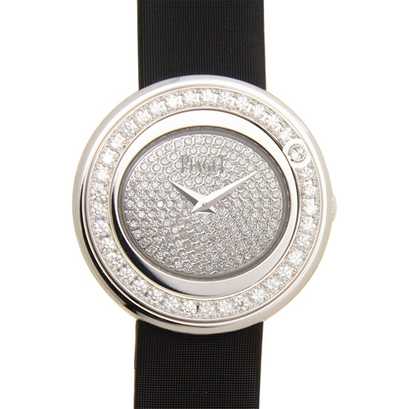 Piaget Possession 18kt White Gold Diamond Grey Satin Ladies Watch GOA36189 - 1