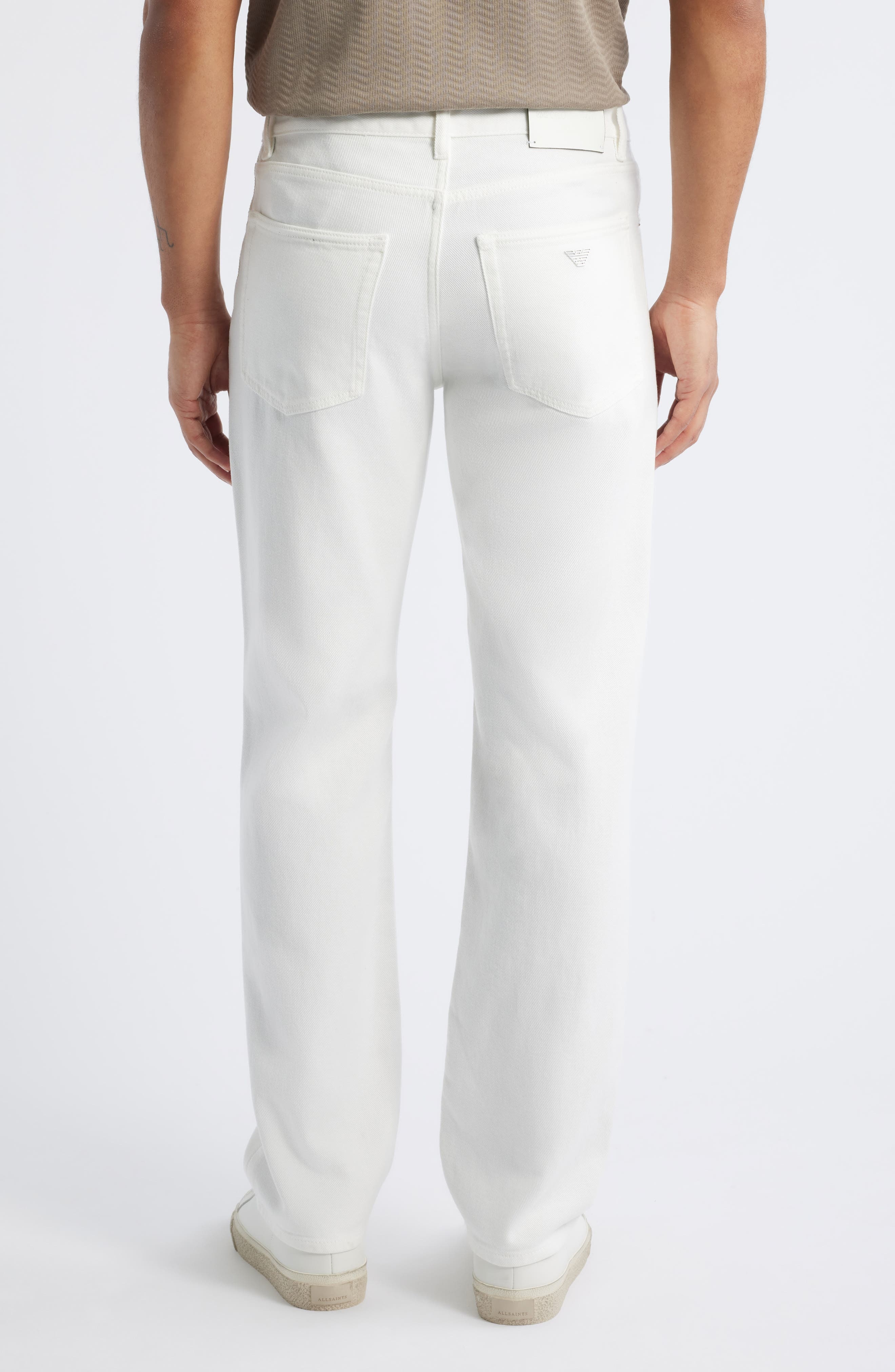 Emporio Armani White Lyocell & Cotton 5-Pocket Pants at Nordstrom - 2
