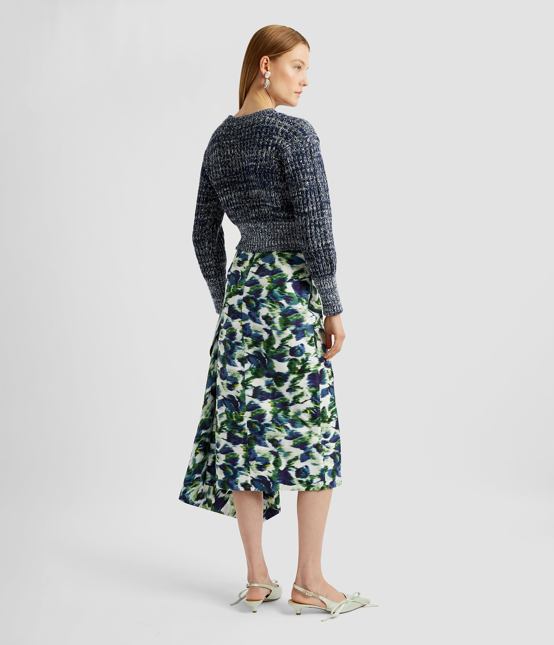 PENCIL SKIRT WITH DRAPE DETAIL - 3
