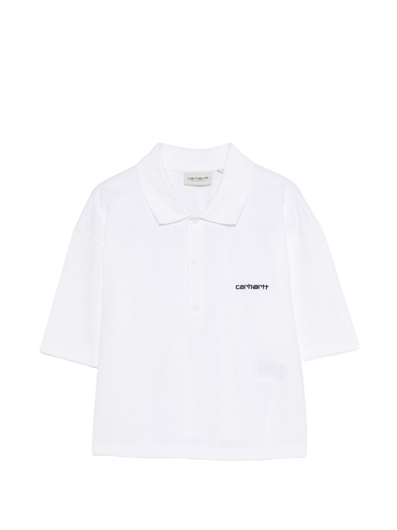 logo-embroidered polo top 1