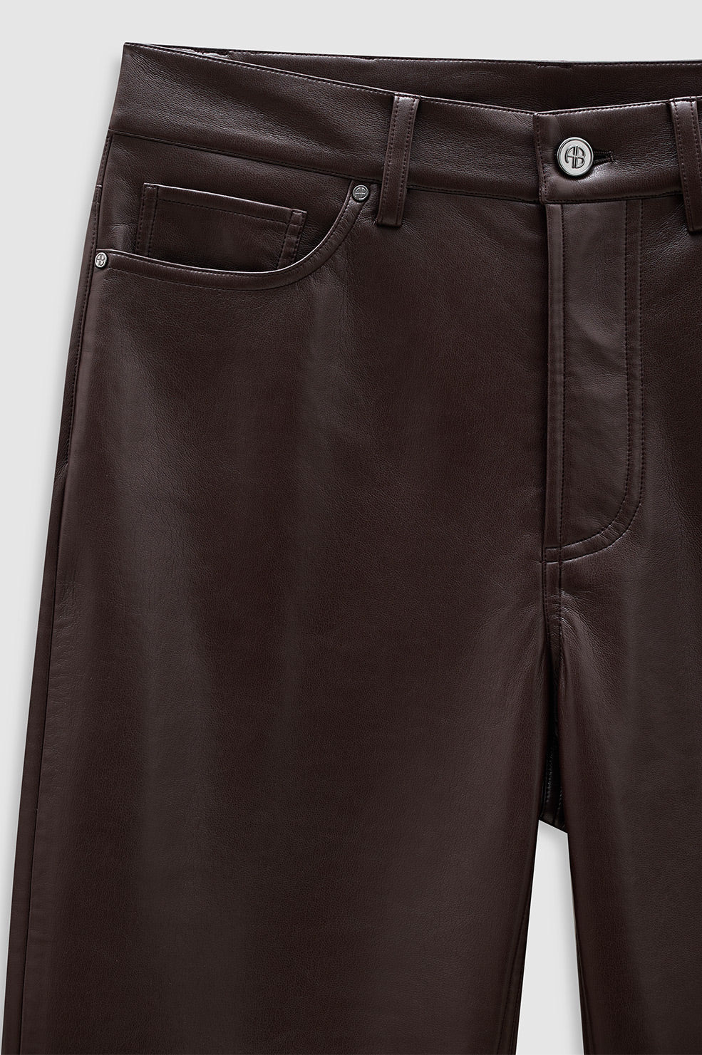 Bruno Pant - Deep Brown Recycled Leather - 4