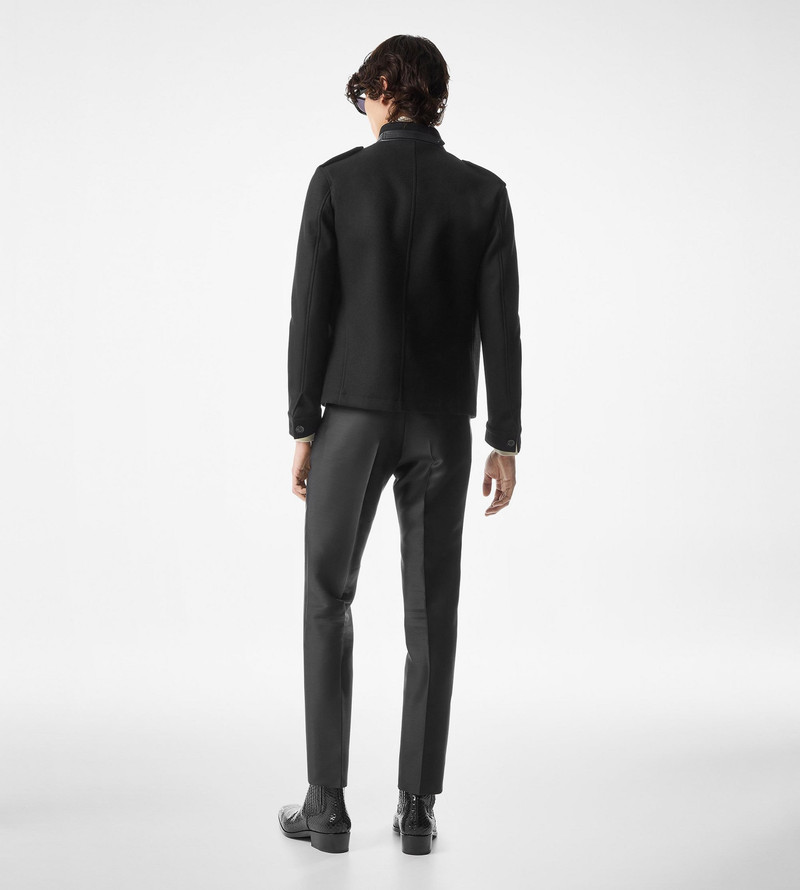 LIGHT FELT STAND COLLAR OVERSHIRT 3