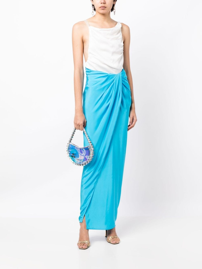 GAUGE81 Paita draped silk maxi skirt outlook