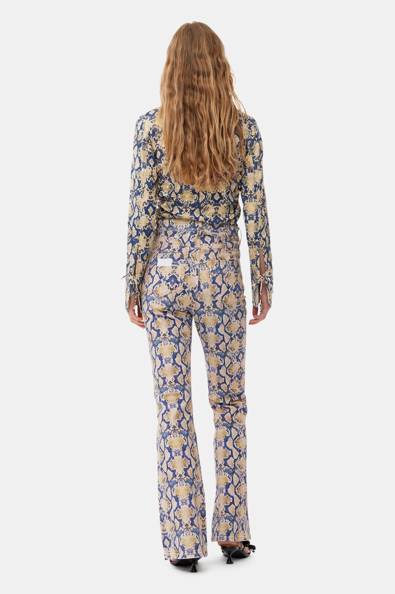 SNAKE PRINTED IRY JEANS - 3