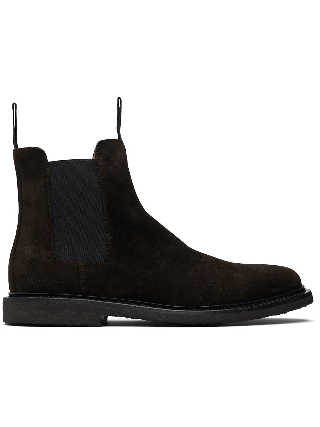 Brown Waxed Suede Chelsea Boots - 1