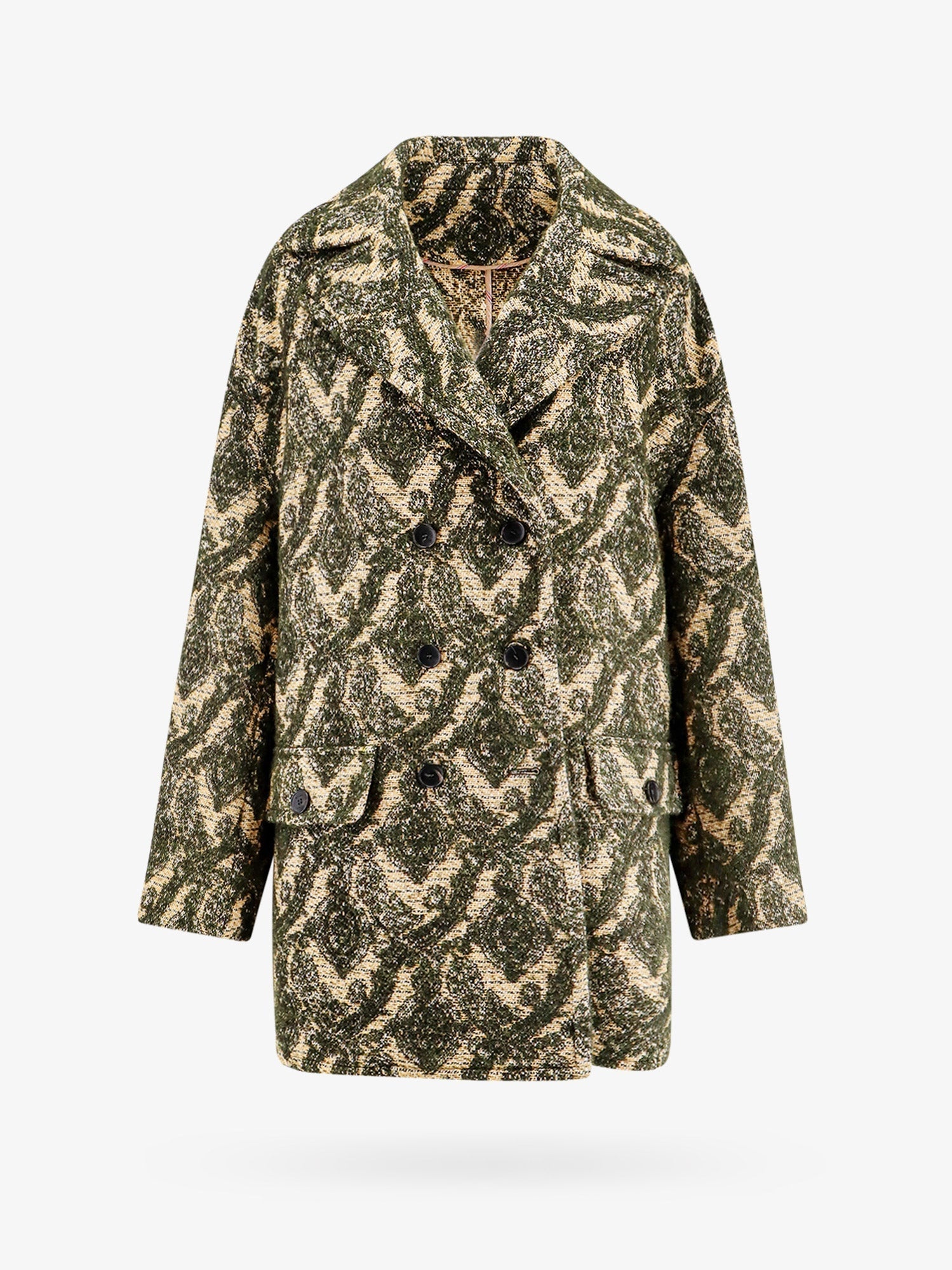 Etro Women Double-Breasted Coat With Multicolor Motif - 1